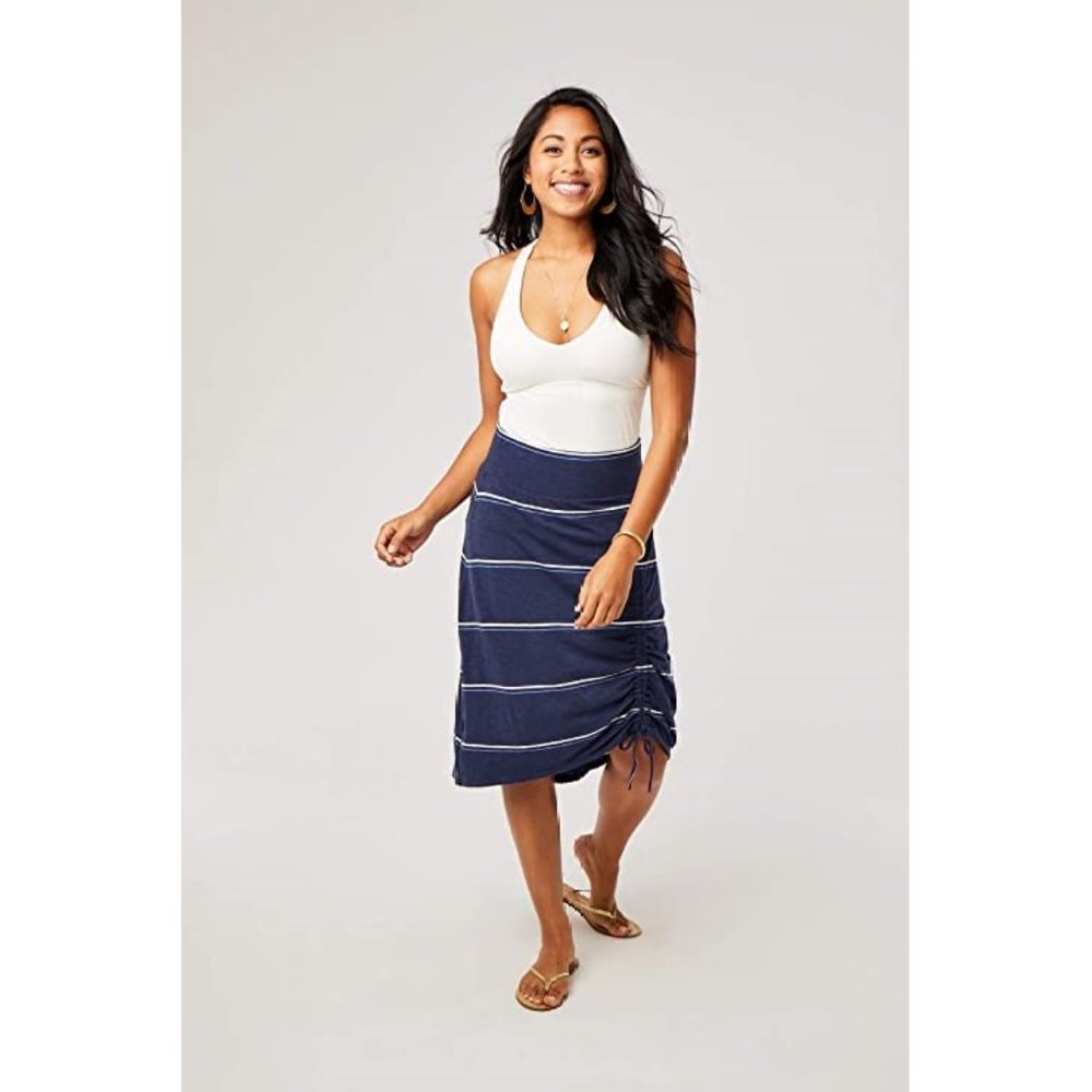 Carve Designs Women's Ivy Skirt Navy Vintage Stripe Size XXS